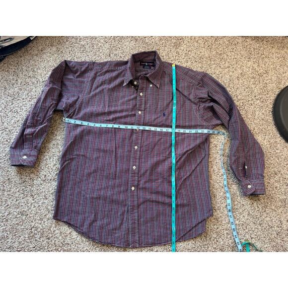 POLO by Ralph Lauren button up, long sleeve collared, size Large, light flannel - Picture 5 of 9